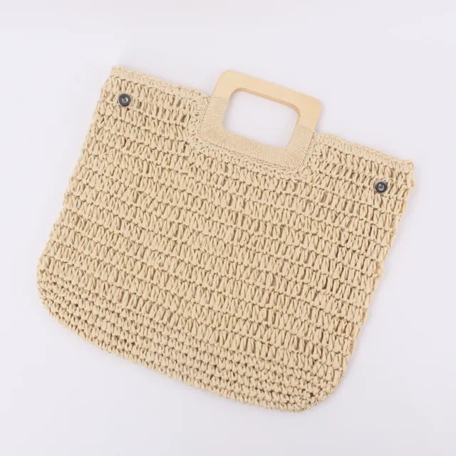 Bohemian Vintage Straw Handbag