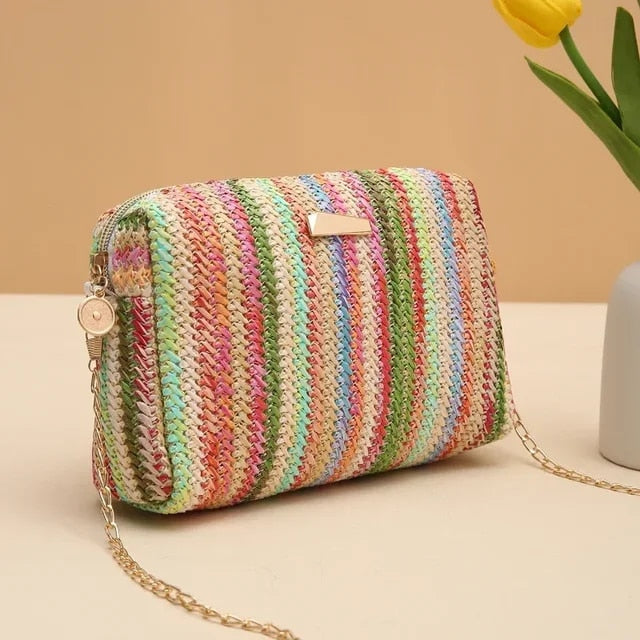 Colorful Knit Crossbody Bag