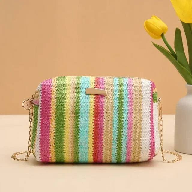 Colorful Knit Crossbody Bag