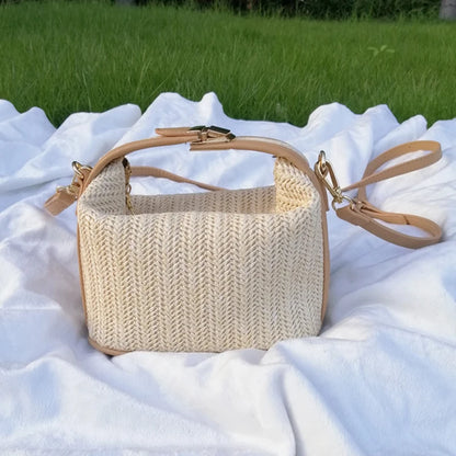 Trendy Straw Woven Bucket Bag