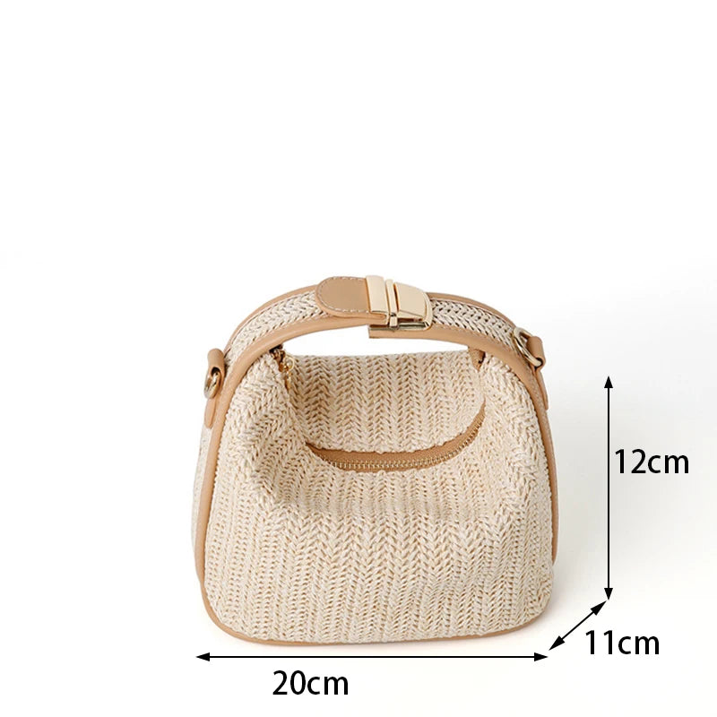 Trendy Straw Woven Bucket Bag