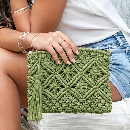 Handmade Macramé Cotton Pouch