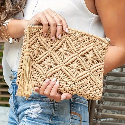 Handmade Macramé Cotton Pouch
