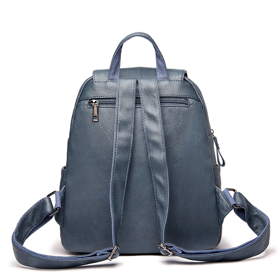 Genuine Leather Anti-Theft Backpack
