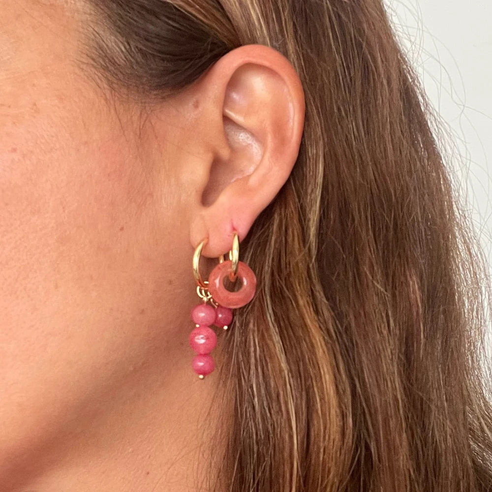 Anaïs | Boucles d'oreilles colorées complexes