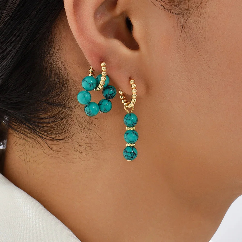 Clarisse | Boucles d'oreilles colorées complexes