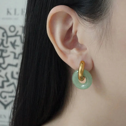 Delphine | Boucles d'oreilles en pierre transparente
