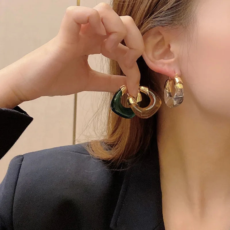 Émilie | Transparent Stone Earrings