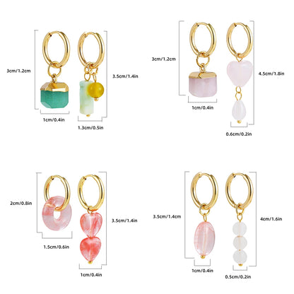 Aimée | Boucles d'oreilles colorées complexes