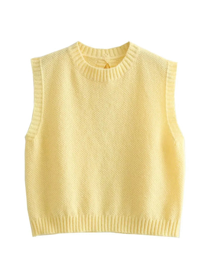 Débardeur en tricot à lacets