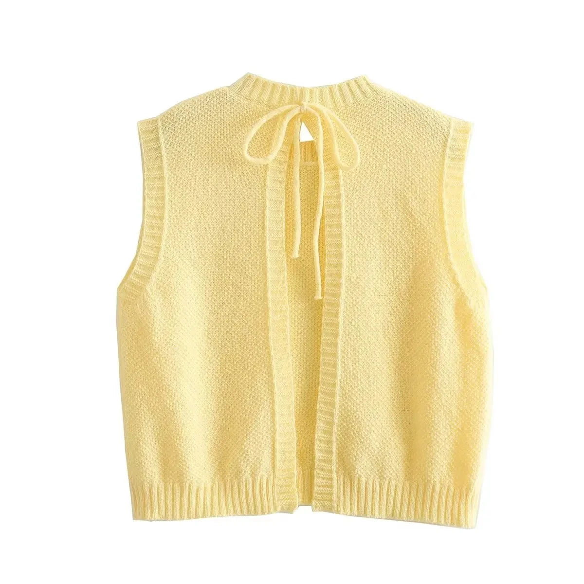 Débardeur en tricot à lacets
