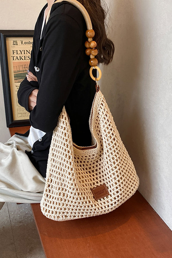 Retro Hollow Straw Shoulder Bag