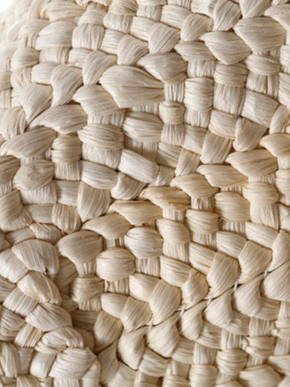 White wicker shopping bag