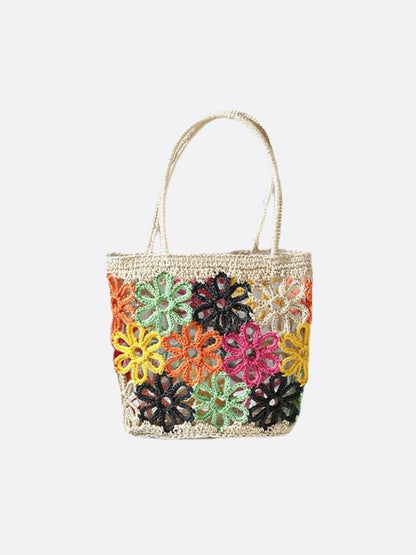 Flower straw bag