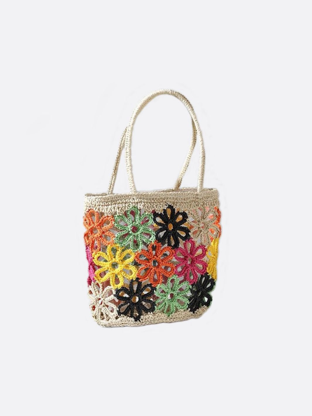Flower straw bag