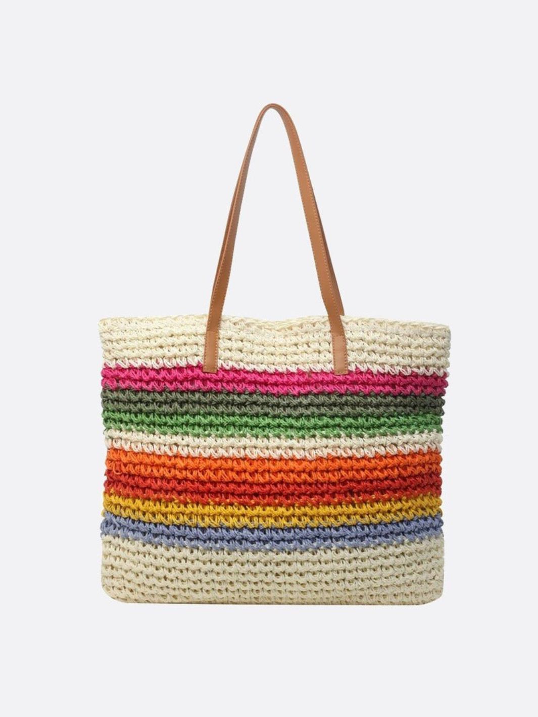 Striped tote bag