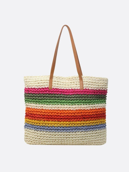 Striped tote bag