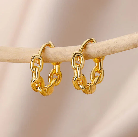 Stéphanie | Boucles d'oreilles créoles dorées