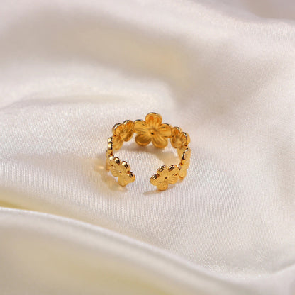 Golden Flower Rings