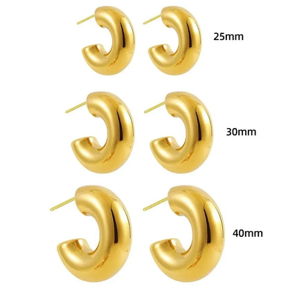 Silver | Chunky Hoop Earrings