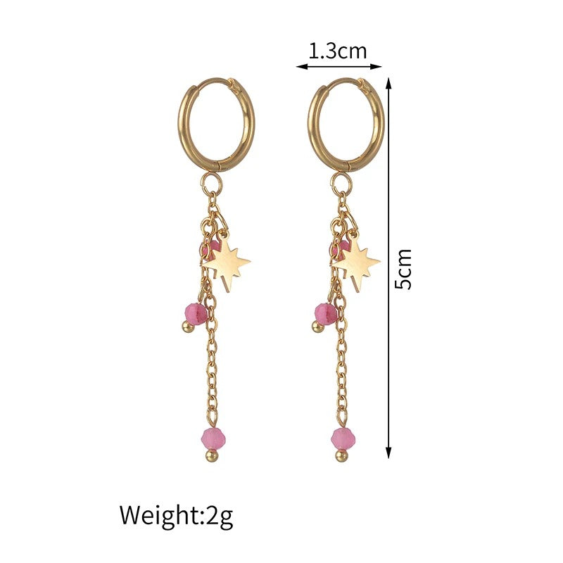 Boucles d'oreilles bohèmes à pampilles