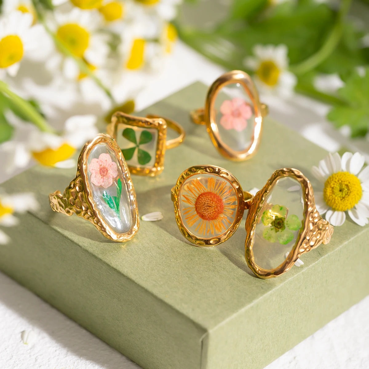 Bague Fleur Rétro