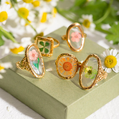 Bague Fleur Rétro
