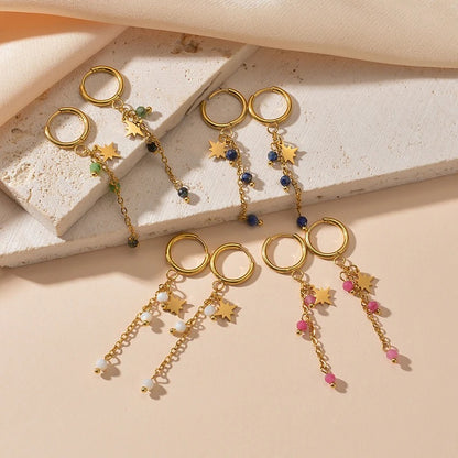 Boucles d'oreilles bohèmes à pampilles