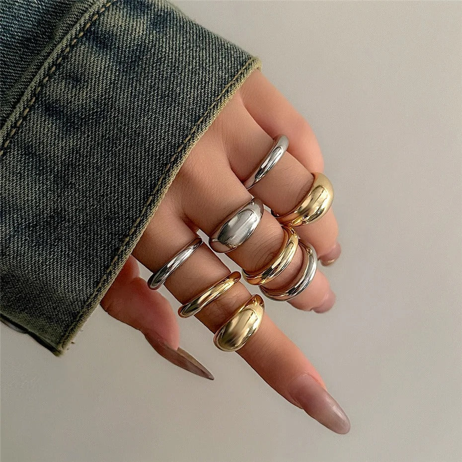 Anneaux de gouttelettes vintage (8 pièces)