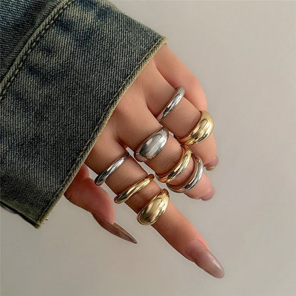 Anneaux de gouttelettes vintage (8 pièces)