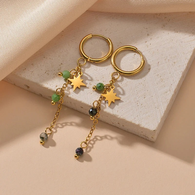 Boucles d'oreilles bohèmes à pampilles