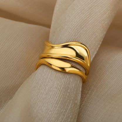 Bague vague incurvée