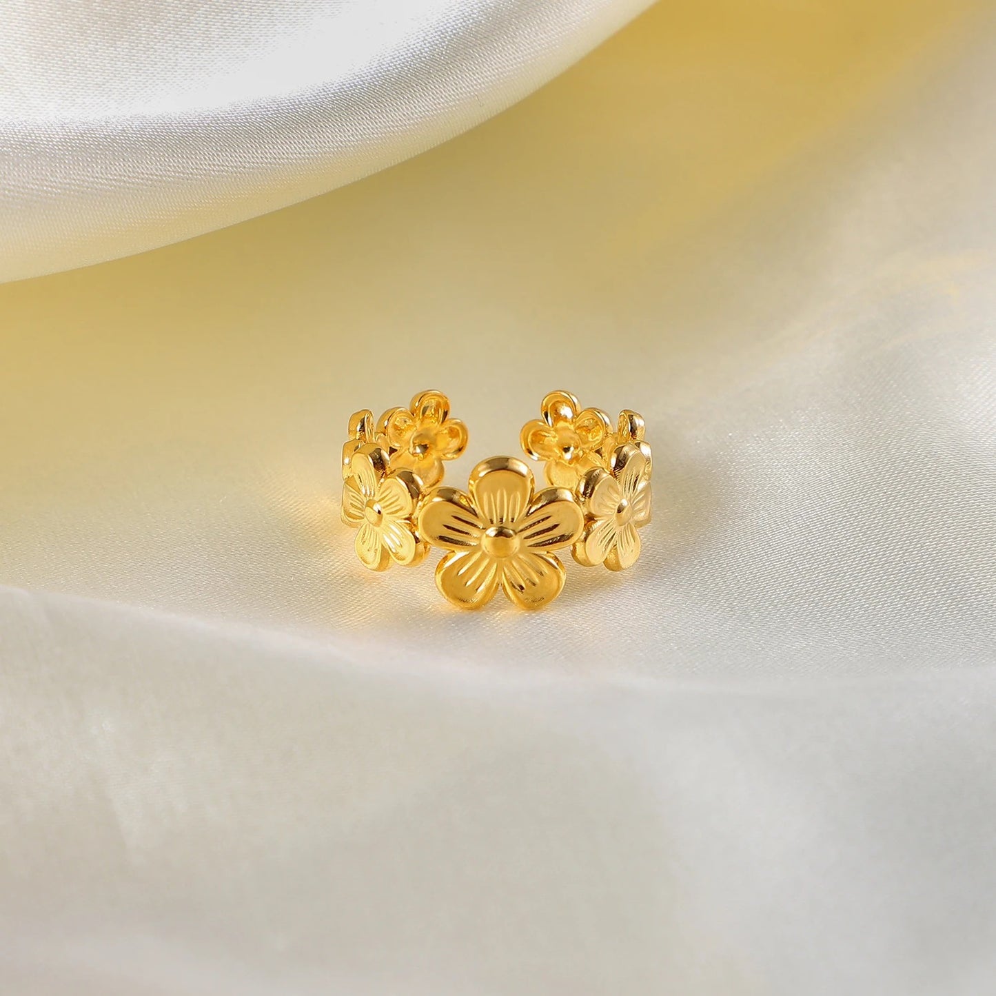 Golden Flower Rings