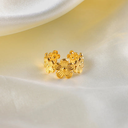Golden Flower Rings