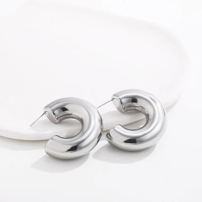 Silver | Chunky Hoop Earrings