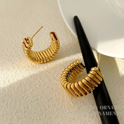 Boucles d'oreilles mode en or