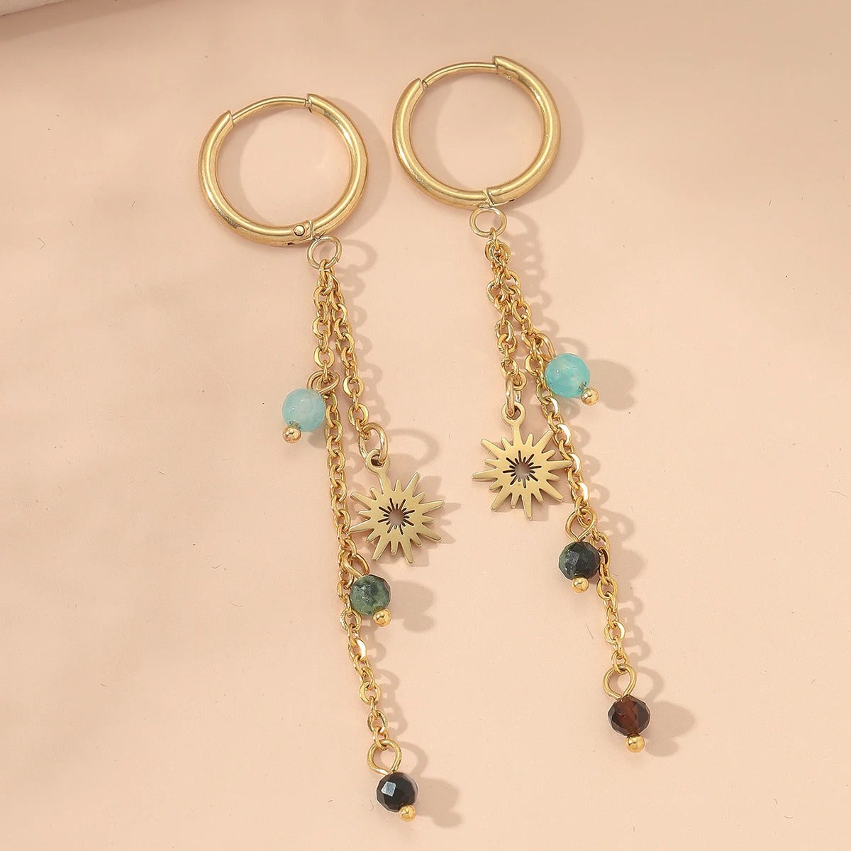 Boucles d'oreilles bohèmes à pampilles