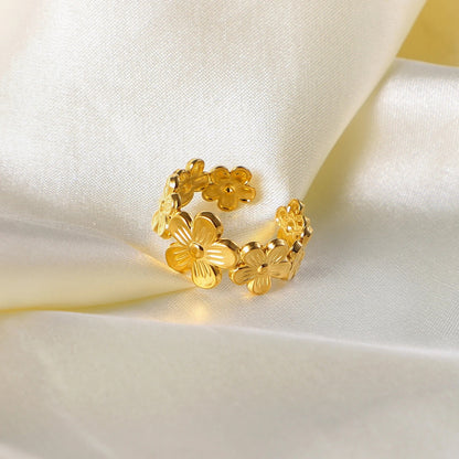 Golden Flower Rings