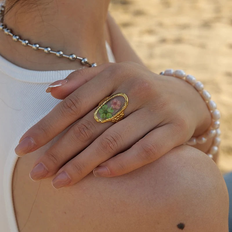 Bague Fleur Rétro