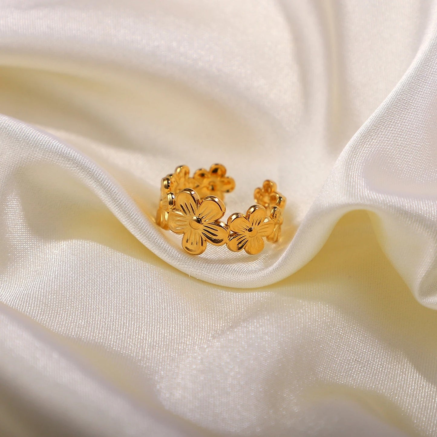 Golden Flower Rings