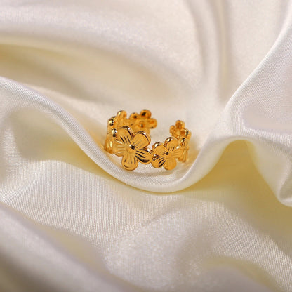 Golden Flower Rings