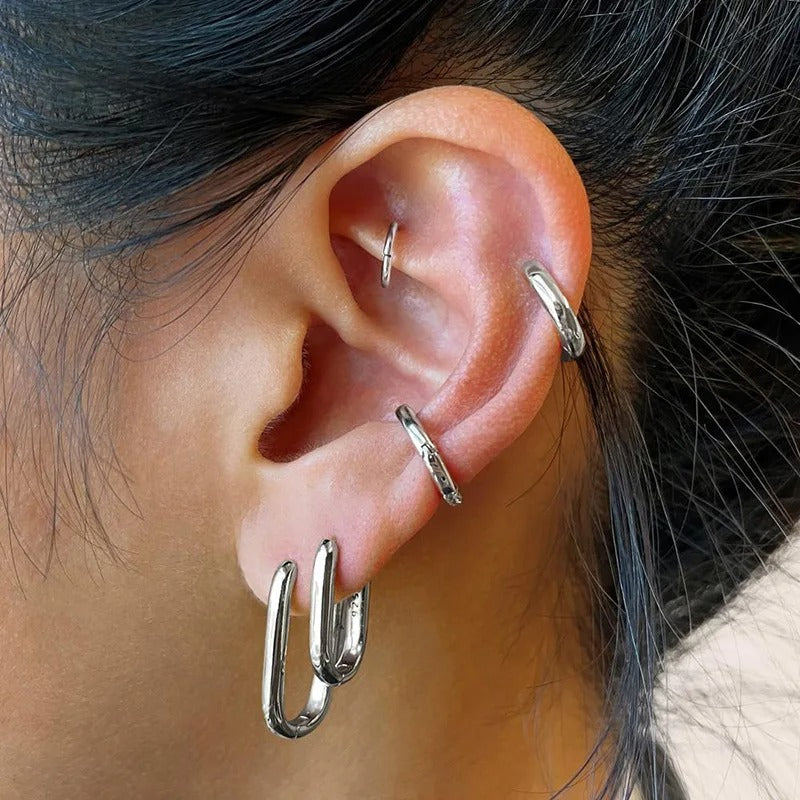 Silver | Chic Oval Earrings