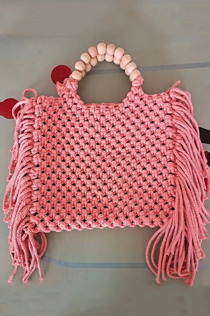 Woven Tassel Cotton Handbag