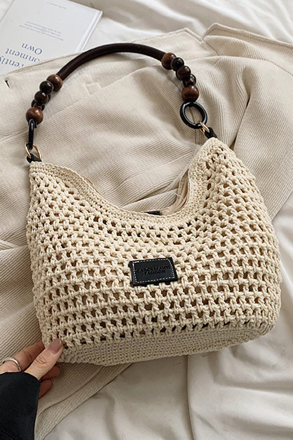 Retro Hollow Straw Shoulder Bag