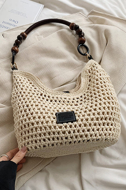 Retro Hollow Straw Shoulder Bag