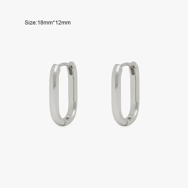 Silver | Chic Oval Earrings