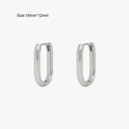 Silver | Chic Oval Earrings