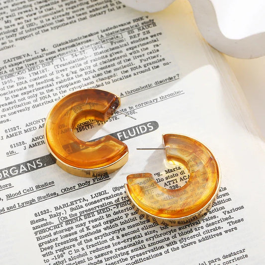 Édith | Boucles d'oreilles en pierre transparente