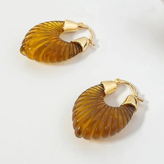 Fabienne | Boucles d'oreilles en pierre transparente