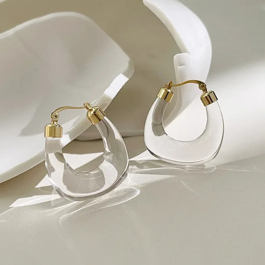 Danielle | Boucles d'oreilles en pierre transparente